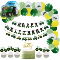 Green Tractor Balloons Birthday Decorations Hanging Happy Birthday Banner Cake Topper Baby Shower Party Supplies $31.01 Kids'...