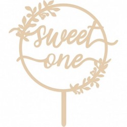 Sweet One Cake Topper - Sweet 1st Boy and Girl Birthday Party Decoration (Wooden) $16.16 Kids' Party Decorations