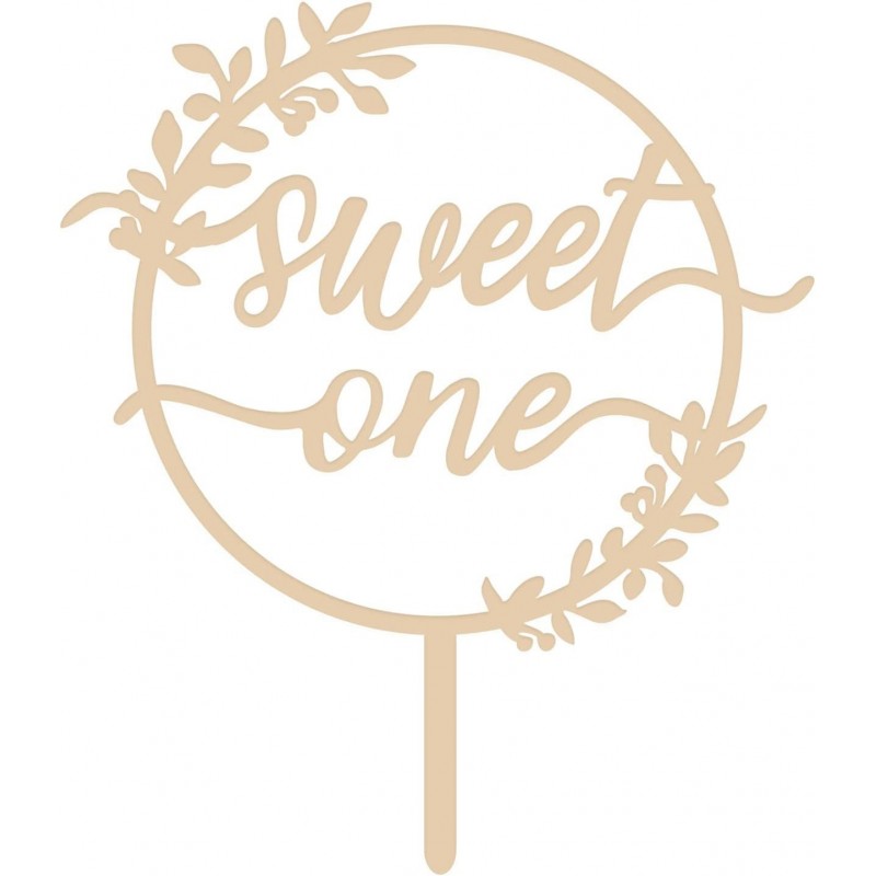 Sweet One Cake Topper - Sweet 1st Boy and Girl Birthday Party Decoration (Wooden) $16.16 Kids' Party Decorations