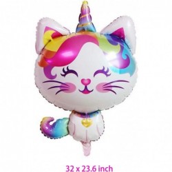 Cat Unicorn Party Balloons Caticorn Balloons Gradient Heart and Star Balloons for Caticorn Themed Birthday Baby Shower Party ...