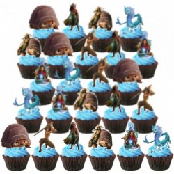 48 pcs Raya and The Last Dragon Cake Toppers for Kids Birthday Party Cake Decoration Supplies $19.23 Kids' Party Decorations