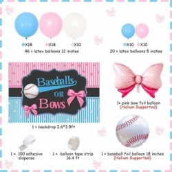 Gender Reveal Party Decorations Baseball Gender Reveal Party Decorations with Baseballs or Bows Backdrop Latex Balloons for B...