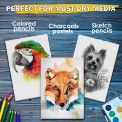 Watercolor Paper White 140 lb 6.1X8.7" 20 Sheets Cold-Pressed Acid-Free Ideal for Watercolor Painting and Wet Media Textured ...