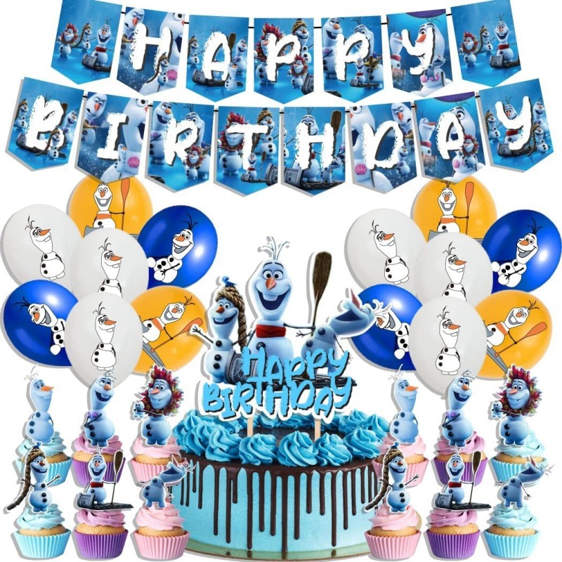 Birthday Party Supplies Presents Birthday Party Decoration Set includes Happy Birthday Banner Balloons Cake Toppers and Cupca...