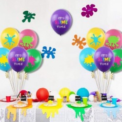 50Pcs Slime Balloons for Slime Birthday Party It's Slime Time Party Balloons Bouquet 12 Inch Latex Balloons for Kids Colorful...