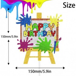 Art Happy Birthday Cake Topper Painting Graffiti Drawing Artist Painter Brush Palette Themed Happy Birthday Cake Decoration $...