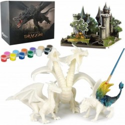 Dragon Toys Painting Art Kit DIY Dragon Painting Kit Arts and Crafts for Kids Kids Art Set Paint Your Own Kit 3D Dragon Gift ...