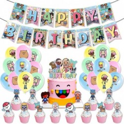 Toca Party Decorations Boca Life Birthday Party Supplies Includes CupCake Toppers Cake Toppers Banner Garland Balloons Party ...