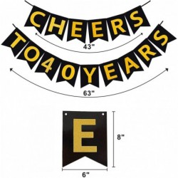 40th Birthday Decorations Kit - Cheers to 40 Years Banner Balloon - 40 Years Old Party Supplies 40th Anniversary Decorations ...