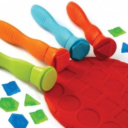 Triangle Grip Stampers - Geometric - Set of 4 - Ages 2+ - Easy to Hold Paint and Dough Stampers for Kids $19.45 Kids' Drawing...