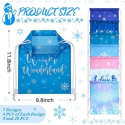 Frozen Party Favors Bags for Winter Snowflake Kids Birthday Favor Drawstring Goodies Bags Winter Wonderland Gift Candy Bag fo...