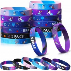 24 Pieces Outer Space Party Silicone Bracelets Alien Astronaut Toys Rubber Wristbands Alien Astronaut Toys Galaxy Star Space ...