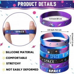 24 Pieces Outer Space Party Silicone Bracelets Alien Astronaut Toys Rubber Wristbands Alien Astronaut Toys Galaxy Star Space ...