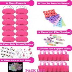 114PCS Girls Spa Party Supplies Favors for Kids Home Spa Days Multiple Spa Kit w/Spa Masks Bag Emery Board Toe Separator Body...