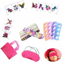 114PCS Girls Spa Party Supplies Favors for Kids Home Spa Days Multiple Spa Kit w/Spa Masks Bag Emery Board Toe Separator Body...