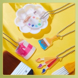 Art Paint Party Favors Necklaces Acrylic Artist Palette Brush Pendant Necklaces Art Theme Party Favors Decorations for School...