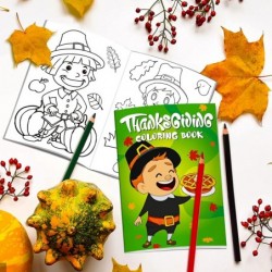 36Pcs Thanksgiving Coloring Books Kids Cute Thanksgiving Coloring Book for Kids All Ages Indoor Activities at Home Party Favo...