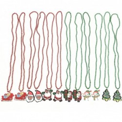 12 Pcs Christmas Tree Pendant Beads Party Holiday Necklaces Santa Claus Christmas Tree Snowman Pendants Christmas necklaces… ...