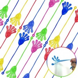 46 Pieces Vinyl Stretchy Sticky Toys Assorted Novelty Large Sticky Hands Hammer Lizards Skull and Flying Frog for Children Ki...