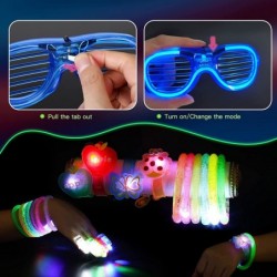 208PCS Glow in the Dark Party Supplies Light Up Birthday Party Favors LED Accessories Toys for Kids Adults 10 LED Glasses 100...