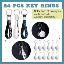 98 Pcs Volleyball Party Supplies Volleyball Party Favor Set 12 Volleyball Keychain 12 Volleyball Motivational Silicone Wristb...