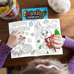 Easter Day Coloring Books Kids Indoor Activities at Home Party Favors Supplies 24 Pack $20.50 Kids' Party Favor Sets