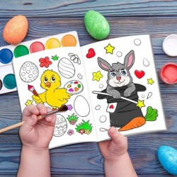 Easter Day Coloring Books Kids Indoor Activities at Home Party Favors Supplies 24 Pack $20.50 Kids' Party Favor Sets