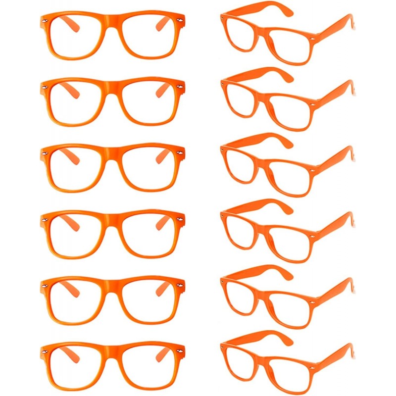 12 Pack Neon/Orange Kids NO Lens Ultralight Costume Glasses Boys Girls Party Favors Daily Outfit Accessories $24.80 Kids' Par...