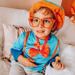 12 Pack Neon/Orange Kids NO Lens Ultralight Costume Glasses Boys Girls Party Favors Daily Outfit Accessories $24.80 Kids' Par...