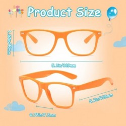 12 Pack Neon/Orange Kids NO Lens Ultralight Costume Glasses Boys Girls Party Favors Daily Outfit Accessories $24.80 Kids' Par...