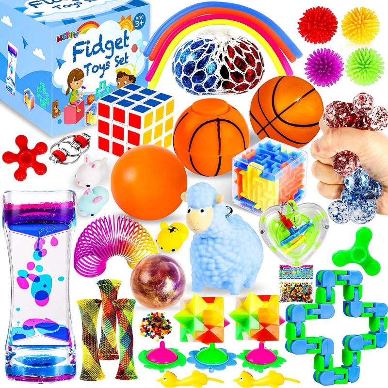 38PCS Sensory Fidget Toys Set Stress Anxiety Relief Assortment Toys for Kids Adults Party Favors Carnival Prize Classroom Rew...