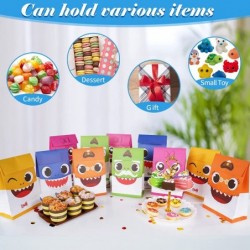 20pcs Baby Shark Party Gift Bags & Stickers for Kids Theme Birthday Supplies Small Paper Goodie Bag Used to Store Candy Small...