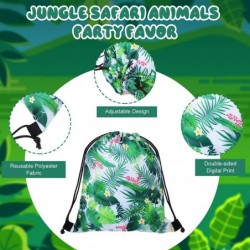 14 Pack Jungle Animal Party Favor Bags Animal Print Drawstring Backpack Safari Goodie Bags Zoo Candy Bags Treat Bags Cinch Sa...