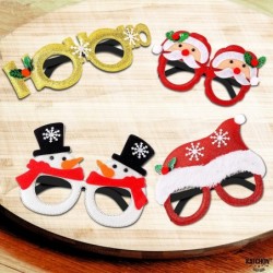 Glitter Plastic Christmas Eyeglasses for Kids - Pack of 12 | Christmas Party Props | Christmas Party Accessories Christmas Gl...