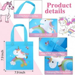 24 Pieces Unicorn Party Favor Bags Non Woven Gift Bags with Handles Unicorn Goodie Treat Candy Bags Reusable Rainbow Tote Bag...