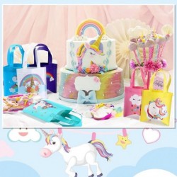 24 Pieces Unicorn Party Favor Bags Non Woven Gift Bags with Handles Unicorn Goodie Treat Candy Bags Reusable Rainbow Tote Bag...