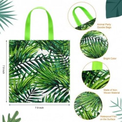 20 Pieces Animal Print Party Bags Zoo Wildlife Treat Goodie Bags Safari Jungle Non-Woven Tote with Tiger Zebra Giraffe Leopar...