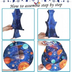 Outer Space Cupcake Stand 3 Tier Outer Space Party Decorations Cardboard Galaxy Birthday Cake Stand Holder Solar System Party...