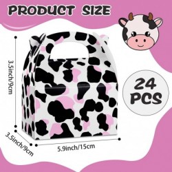 Pink Cow Farm Animal Party Favor Treat Boxes Cow Print Paper Gift Box Cow Party Favor Box Cow Birthday Goodie Box for Girls P...