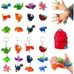 Dinosaur Party Favors Set 12 Pack 96 Pcs Dinosaur Birthday Party Supplies with Gift Bag Mask Keychain Ring Stamper Slap Brace...