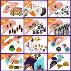 120PCS Halloween Party Favors for Kids and Adults Halloween Party Supplies Trick or Treat Bucket Toy Halloween Party Decorati...