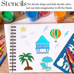 Drawing Stencils for Kids 30 Pcs Colorful Plastic Art Stencil Drawing Kit with 450+ Shapes for Boys Girls Art Craft Gift Keep...