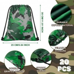 20 Pcs Camouflage Drawstring Bags Camouflage Party Favors Bags Camouflage Goodie Bags Camouflage Gift Bags for Birthday Party...