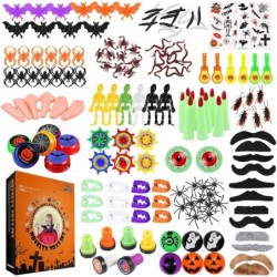 160pcs Halloween Party Favors Set Novelty Prefilled Goody Bags Eyeball Halloween Stamps Stickers Witch Fingers Vampire Teeth ...