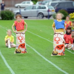 4 Players 40" x 24" Halloween Potato Sack Race Bags for Kids and Adults Family Halloween Outdoor Fun Games Outside Lawn Games...