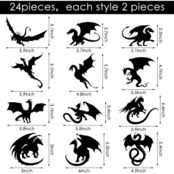 24 Pcs Dragon Party Cutout Paper Halloween Dragon Party Decoration Dragon Birthday Party Supplies Dragon Wall Decor for Kids ...