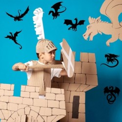 24 Pcs Dragon Party Cutout Paper Halloween Dragon Party Decoration Dragon Birthday Party Supplies Dragon Wall Decor for Kids ...