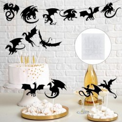 24 Pcs Dragon Party Cutout Paper Halloween Dragon Party Decoration Dragon Birthday Party Supplies Dragon Wall Decor for Kids ...