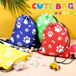 20 PCS Paw Print Drawstring Bags Reusable Paw Party Favor Supplies Puppy Gift Bag Dog Paw Drawstring Backpacks Candy Goodies ...