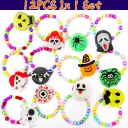 12 Pack Halloween LED Beaded Bracelets Halloween Gifts Toys Party Favors for Kids 12 Styles Halloween Trick or Treat Goodies ...